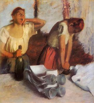 Edgar Degas : Laundry Girls Ironing II